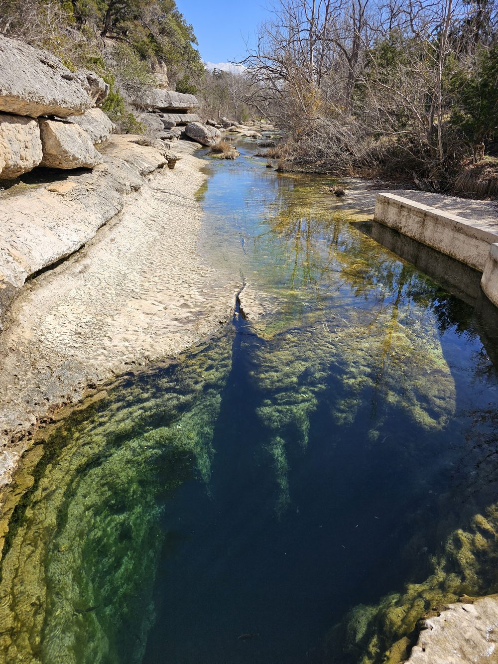 The deep blue spring of Jacob's Well